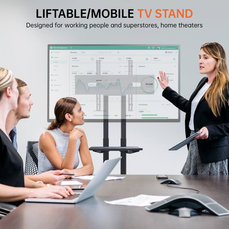 Swivel Universal TV Stand stand for 32-80 inch TVs tilting height adjustable