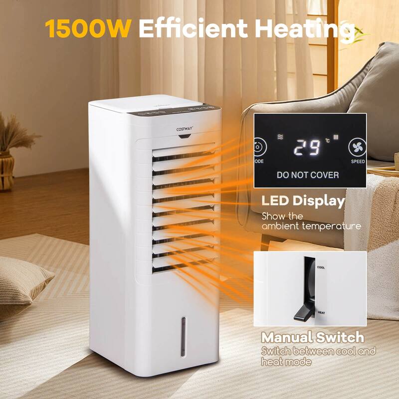 Costway Evaporative Air Cooler/Heater 4-in-1 Windowless Oscillating - See Details