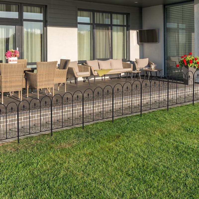 31.5"H 24"W Fence Panel Decorative Metal Fence Panel(5 PCS)