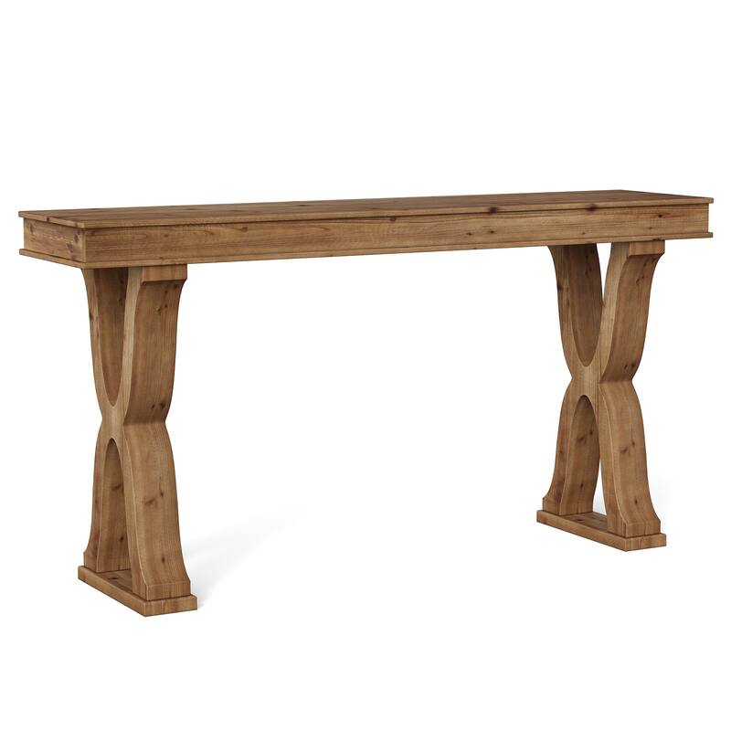 Solid Wood Console Table, Entryway Table, Long Sofa Side Hallway Foyer Table for Living Room