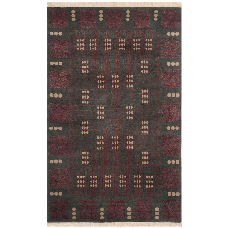 SAFAVIEH Couture Hand-knotted Nepalese Simanka Wool Rug - 9' x 12' - Assorted