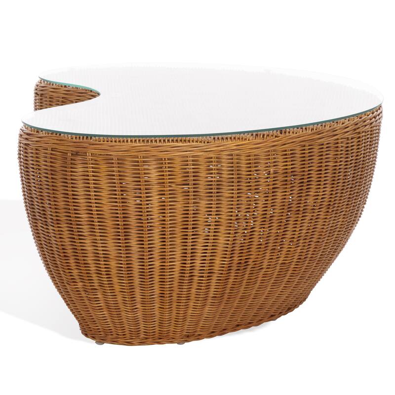 SAFAVIEH Couture Hylda Rattan Coffee Table, Fully Assembled - 43"W x 29"D x 16"H