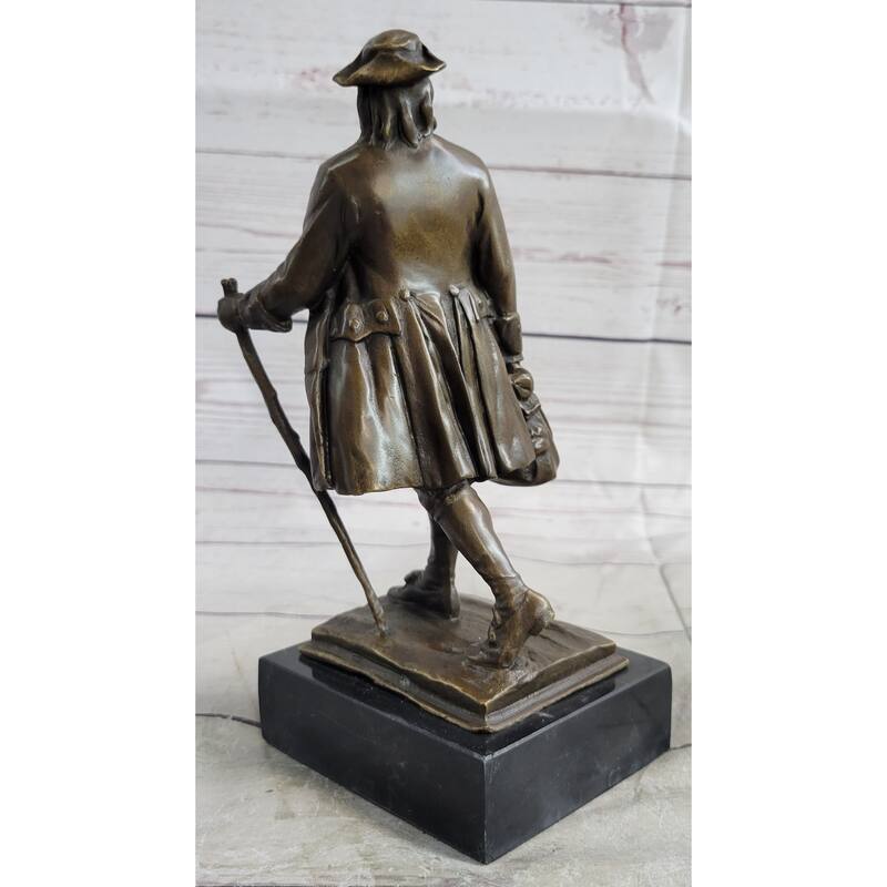 Benjamin Franklin Walking Stick Upenn Bronze Statue Sculpture Figure 10 Inches X 4 Inches