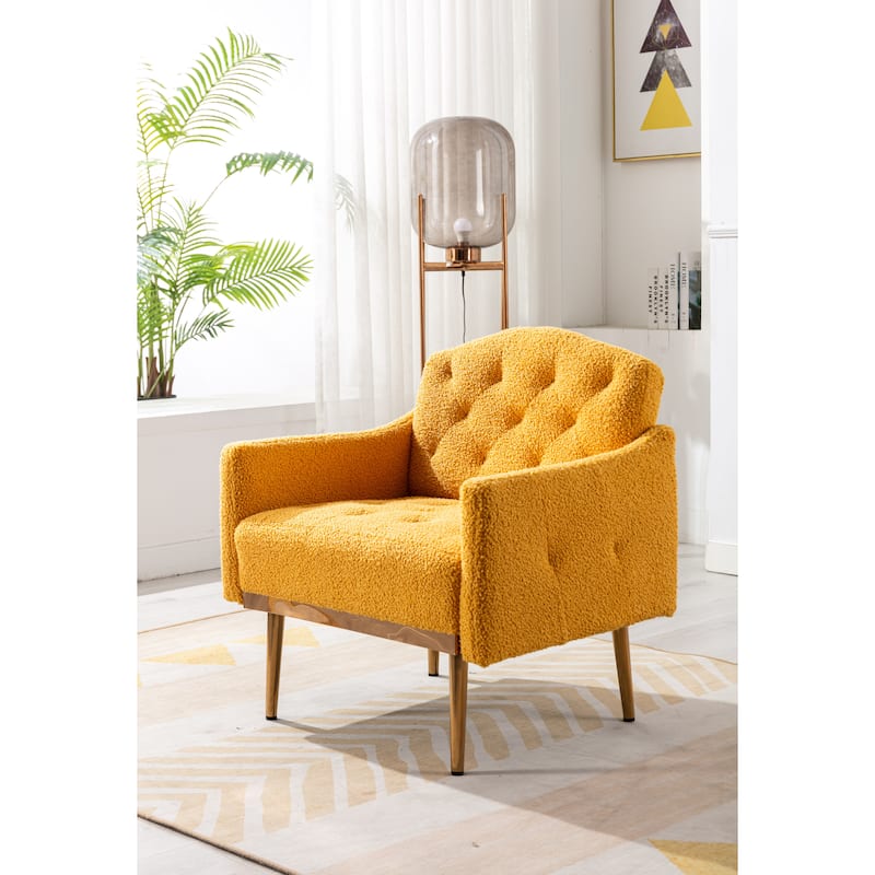 Tufted Decorative Fabric Armchair