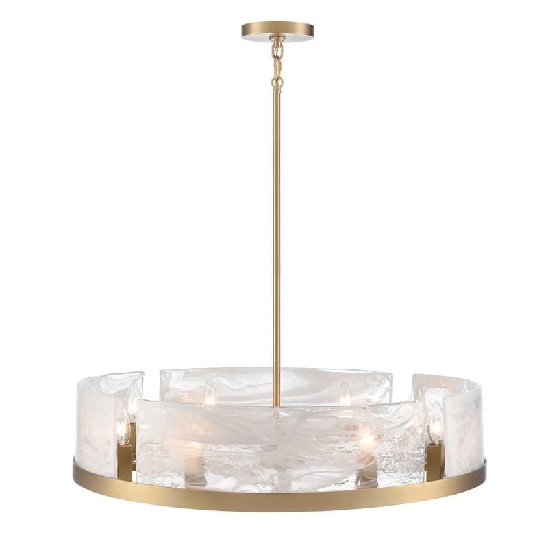 Artcraft Skye 8-Light Chandelier - Brushed Brass Finish