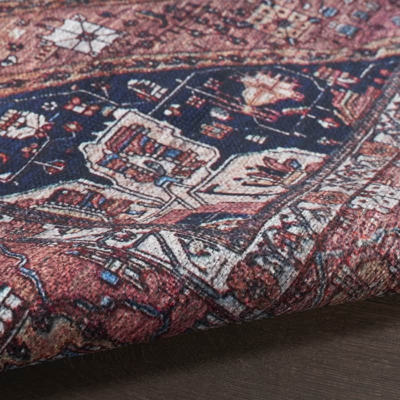 Nobeb Power Loomed Distressed Non Skid Area Rug By HomeRoots - 8' x 10'