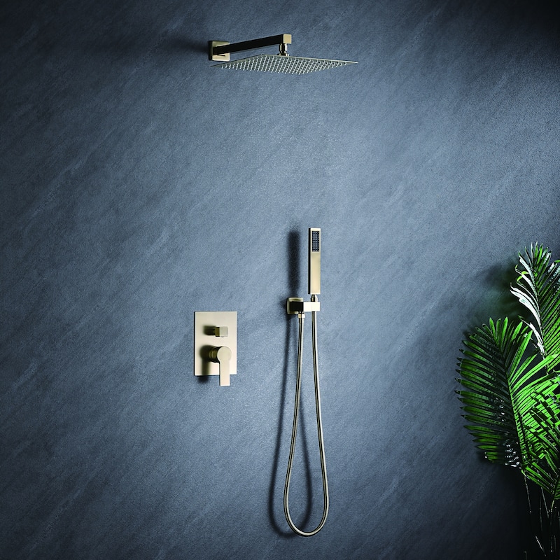 Topcraft Brushed Gold Rainfall Shower System Bed Bath & Beyond 37166551