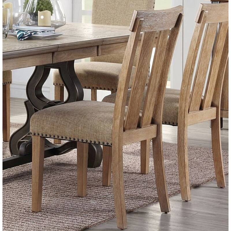 Exquisite Fabric Upholstered Dining Chairs Set, Enhancing Dining Experience - Maple - Set of 2