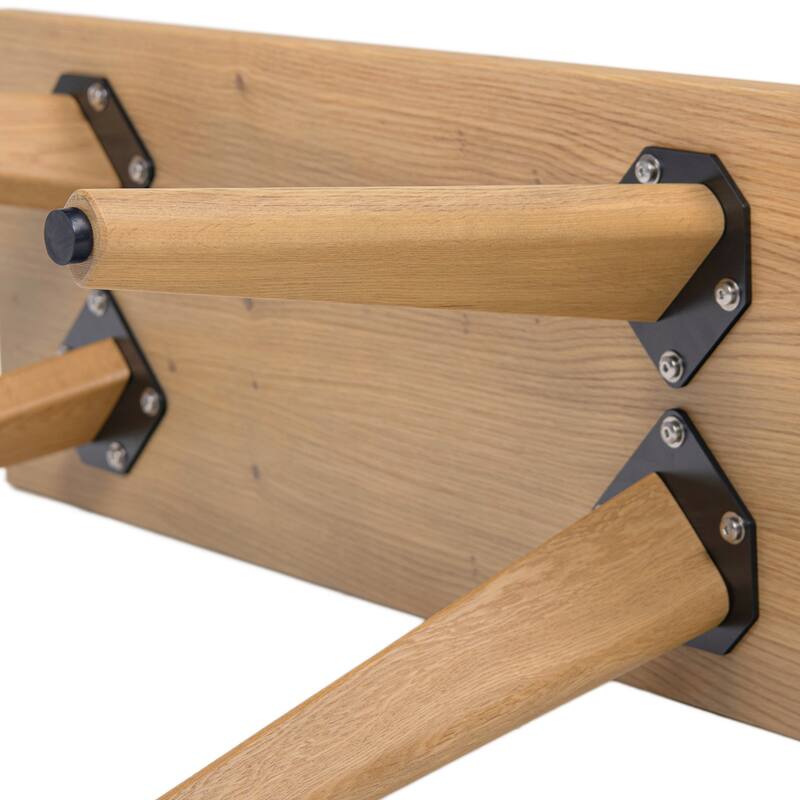 Jennifer Taylor Home Capri Solid Red Oak Wood Bench