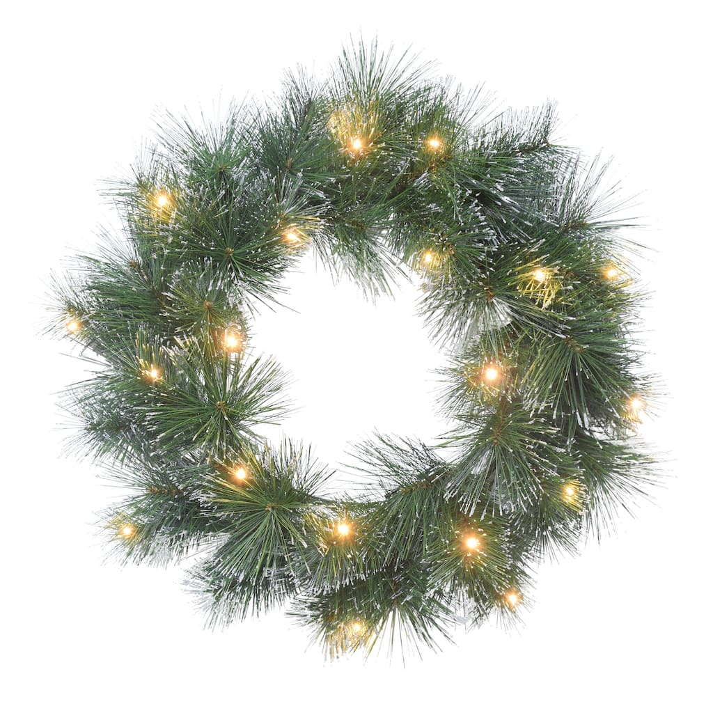 Puleo International 24" Battery Operated Glittery Wreath
