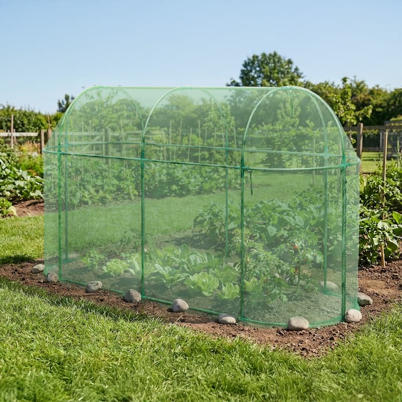 Aoodor 10'x3.3'x5' Crop Cage Plant Protection Netting Tent with Zipper - 10'x3.3'x5'