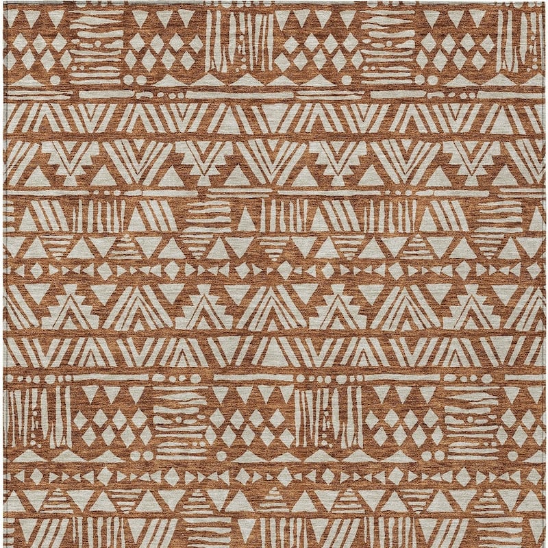 HomeRoots Southwestern Transitional Rectangle Outdoor Rug