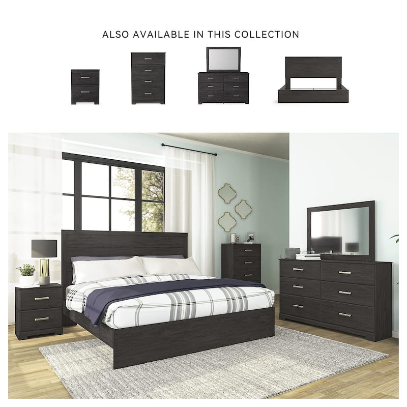 Belachime Black Panel Bed