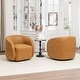 preview thumbnail 40 of 46, SEYNAR Modern Glam PU Leather 360 Degree Swivel Accent Armchair Set of 2