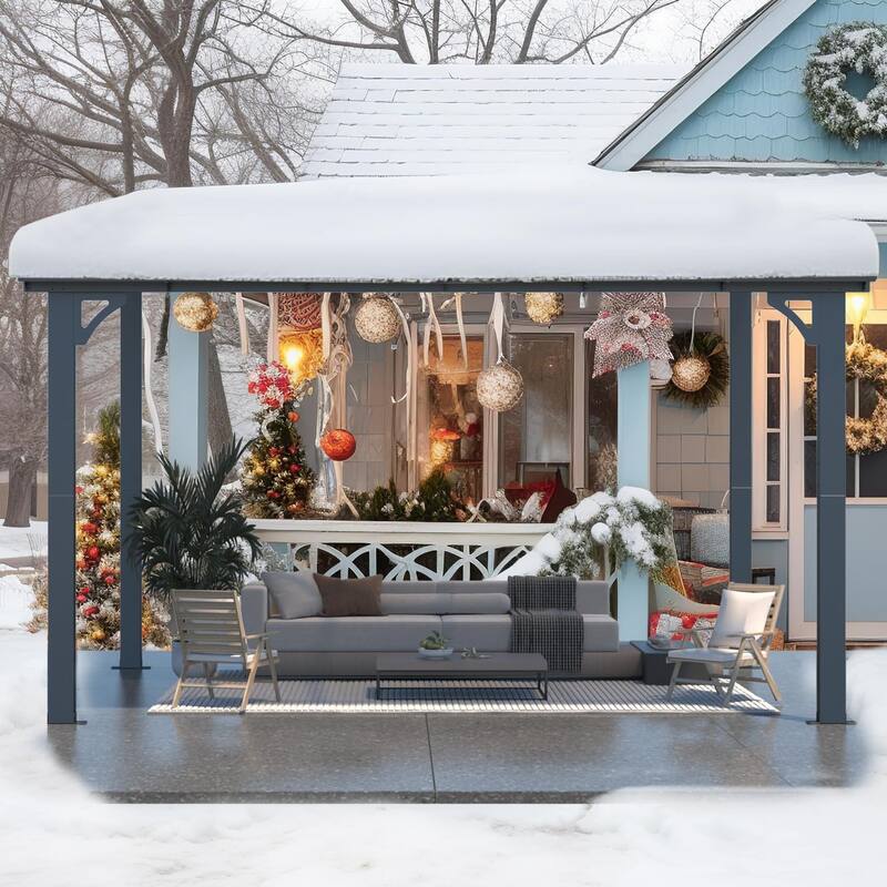 AECOJOY Wall Mounted Gazebos Pergola Gazebo Awnings for Backyard
