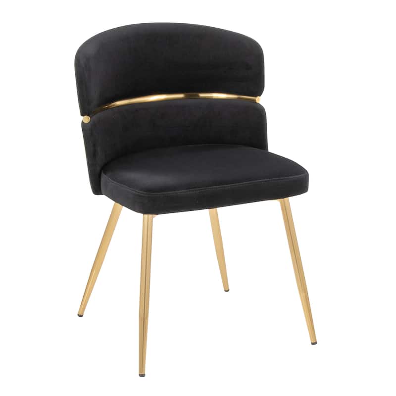 Silver Orchid Lena Dining Chair (Set of 2) - Black Velvet