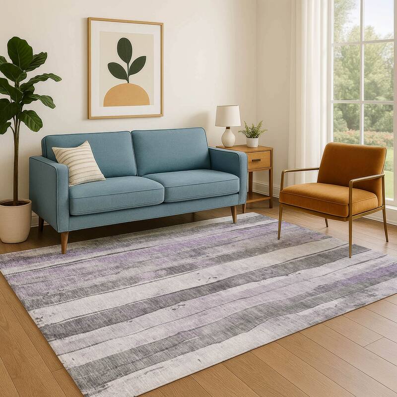 Premium Washable Super Soft Modern Stripe Mayfield Rug