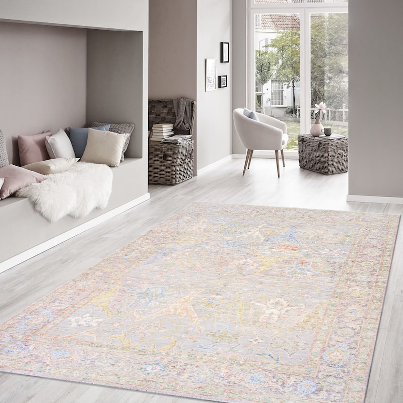 Pasargad Home Oushak Hand-Knotted L. Beige Wool Area Rug - 8'10" X 12'10"