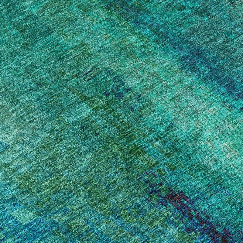 Machine Washable Indoor/ Outdoor Abstract Ombre Chantille Rug