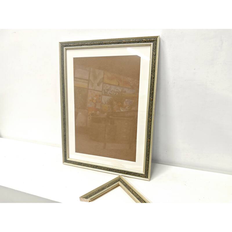 Solid Wood Picture Frame - Replaceable Canvas Art Frame with Organic Glass, Elegant Framed Wall Decor for Living Room