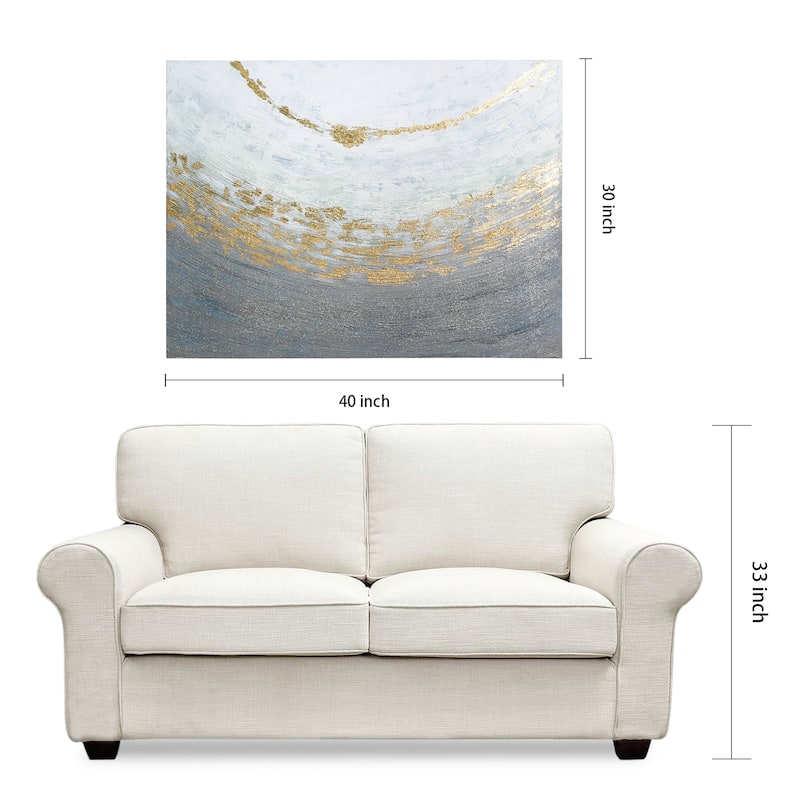 Golden Tundra Textured Metallic Hand Painted Wall Art by Martin Edwards