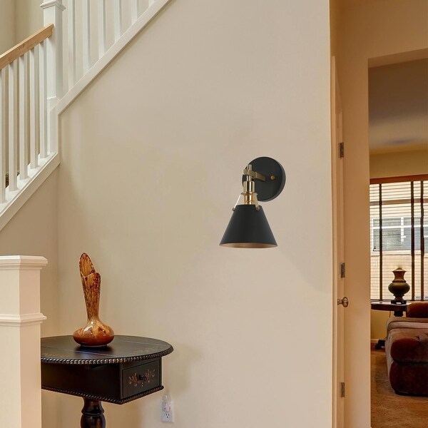 Black cone wall sconce on sale