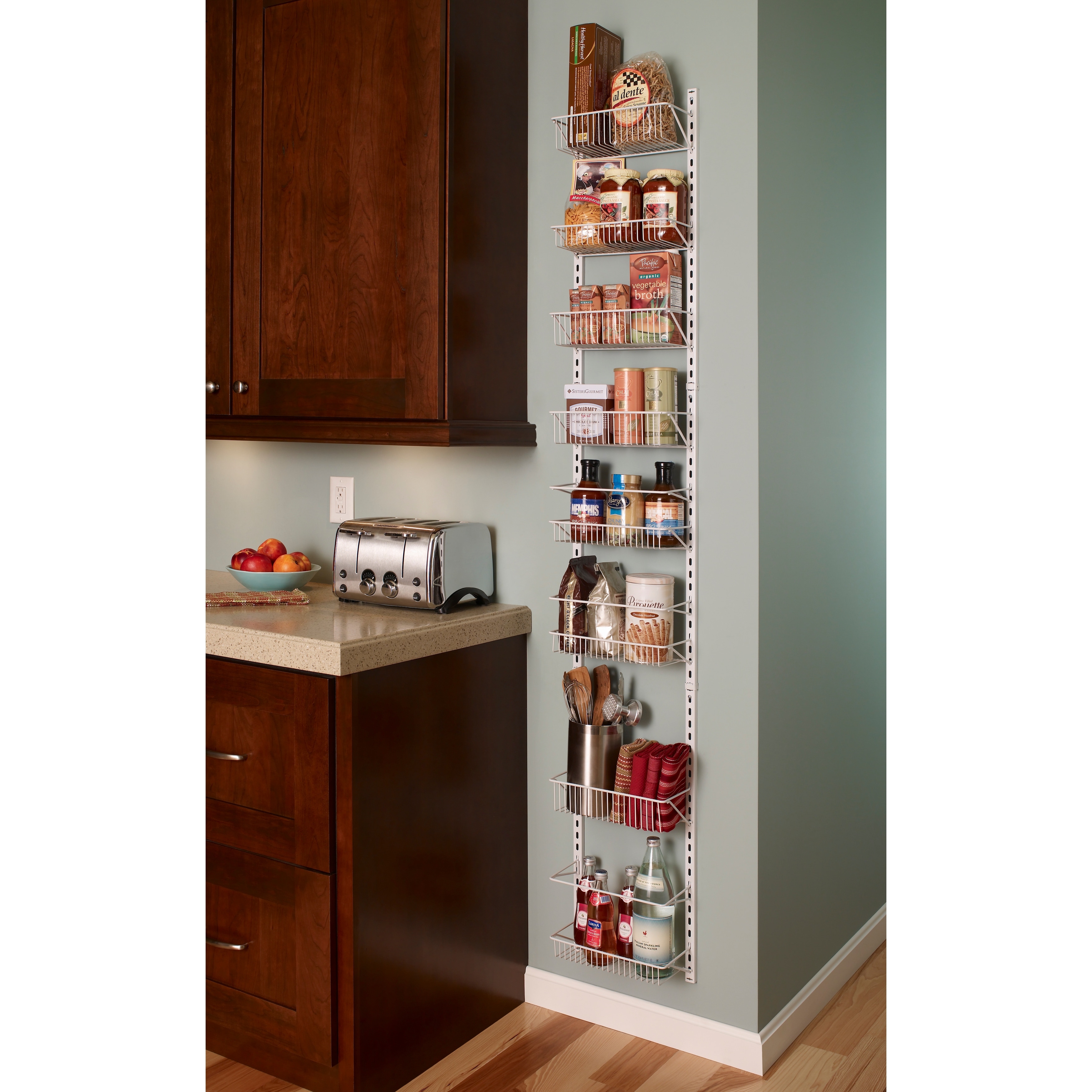 ClosetMaid White Wire Wall or Door Mount Storage Rack On Sale Bed Bath Beyond 38395125