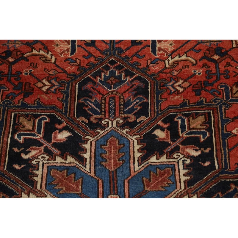 Traditional Vegetable Dye Heriz Persian Area Rug Wool Hand-knotted - 7'0" x 9'7"