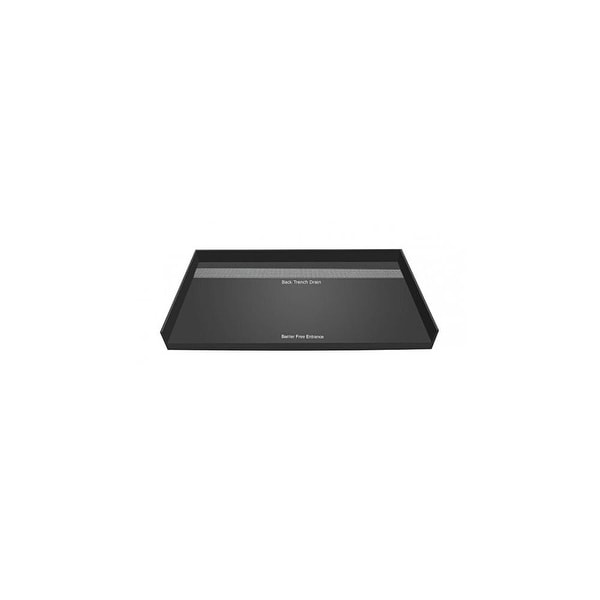 Tile Redi RT3663CBFB-PVC-SQPC Redi Trench 36" x 63" Three Wall Alcove Barrier Free Shower Pan - Polished Chrome Drain