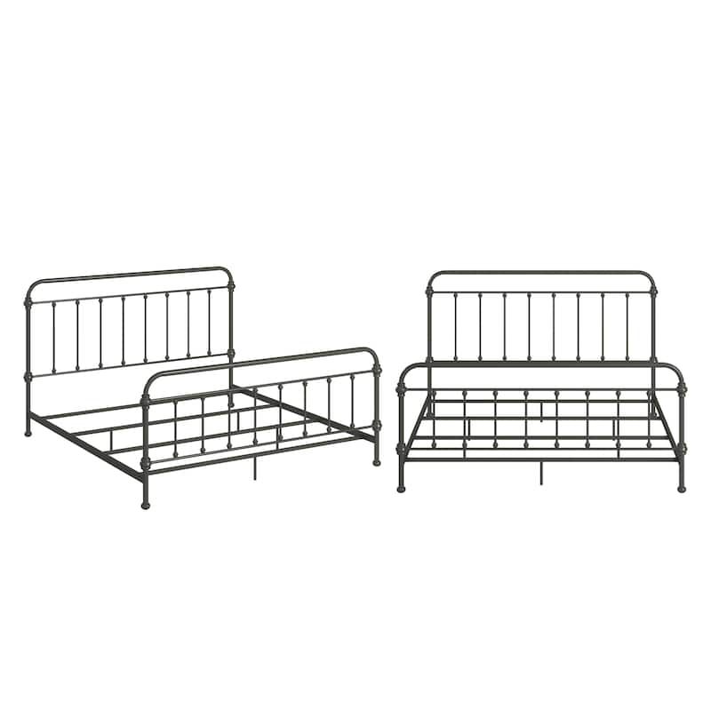 Vilnius Antique Graceful Victorian Iron Metal Bed - King