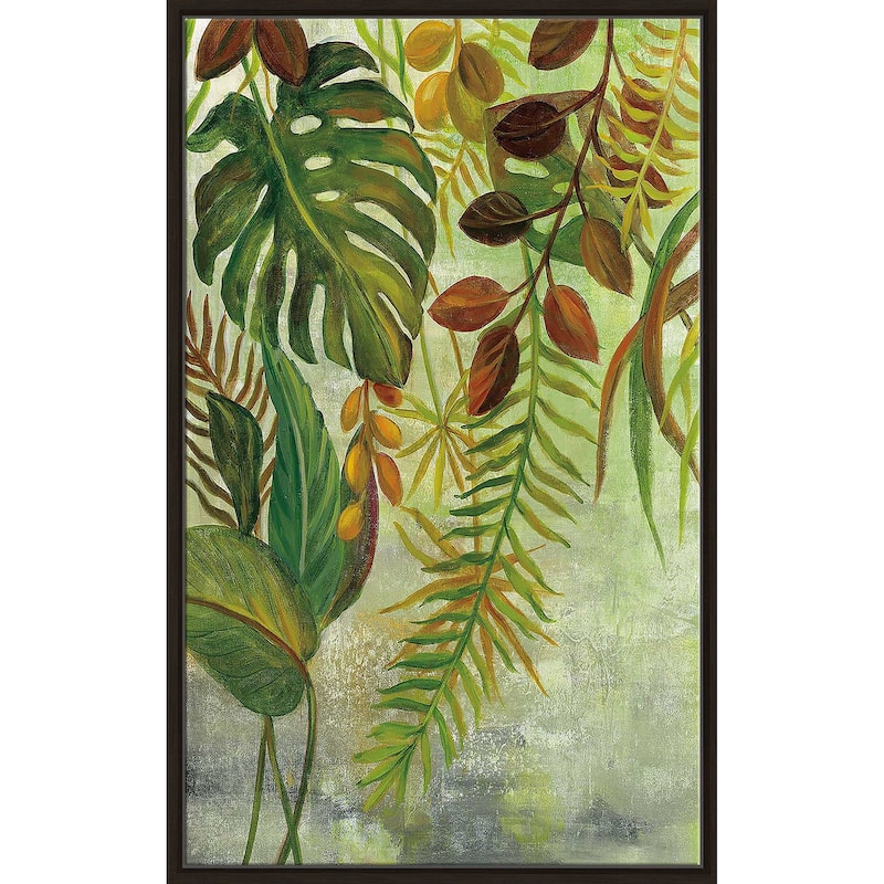 "Tropical Greenery I" Print on Floating Canvas
