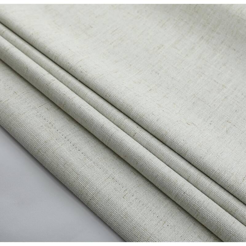 100% Blackout Roman Shade Belgian Linen Look Polyester Fabric