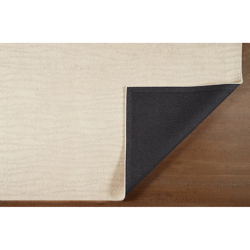 Terra by Obeetee Shadows Waves Ivory Rug