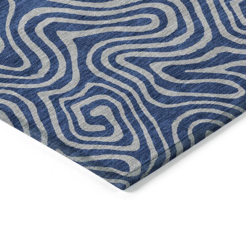 HomeRoots Abstract Transitional Rectangle Outdoor Rug