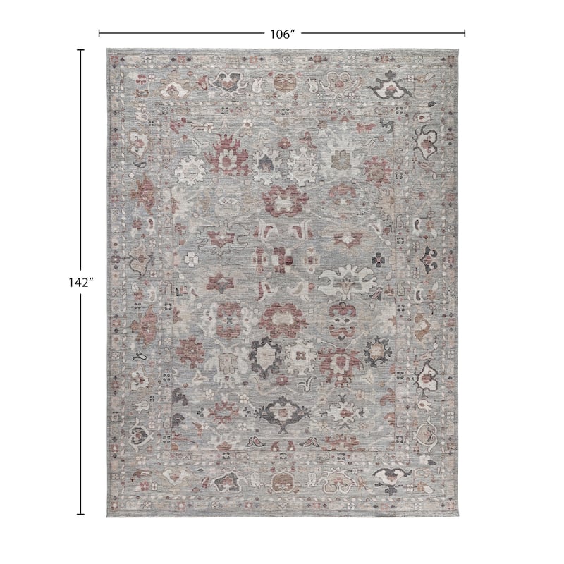 Oushak One-of-a-Kind Hand-Knotted Area Rug - Gray - 8' 10" x 11' 10"