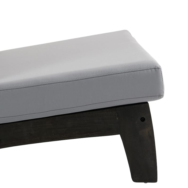 Sectional Wood Furniture 2 Seat Armless Patio Sofa