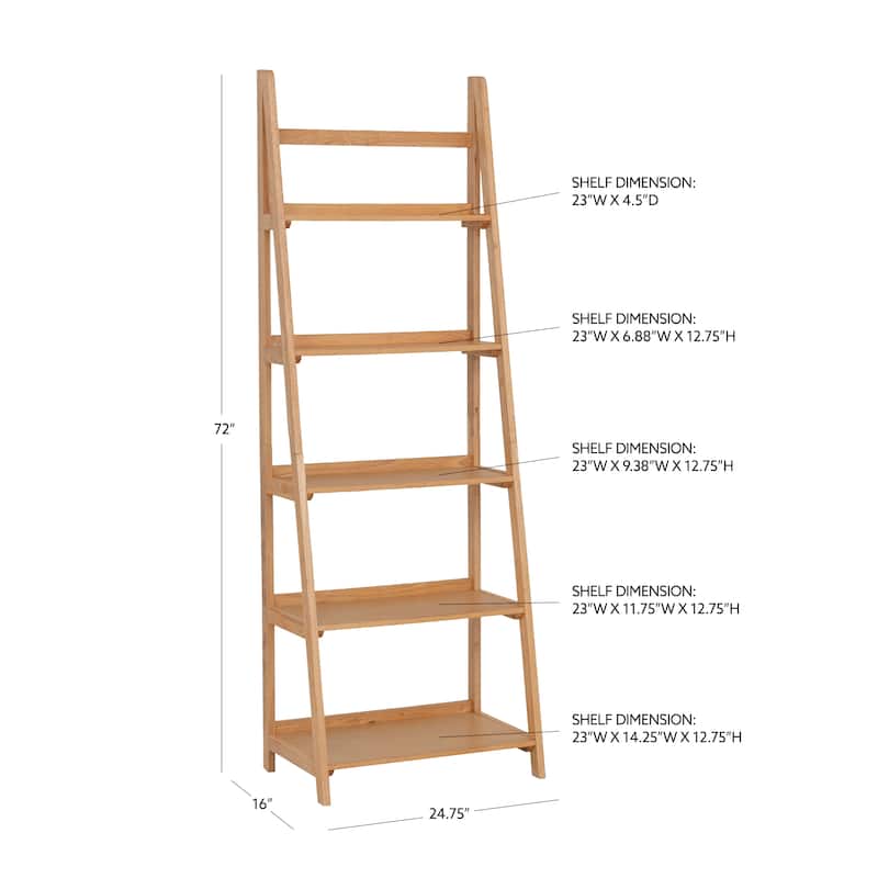 Meade Mid-century Modern Ladder Bookcase
