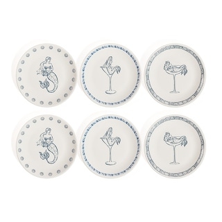 The Salty Bar Appetizer Plates, Set of 6