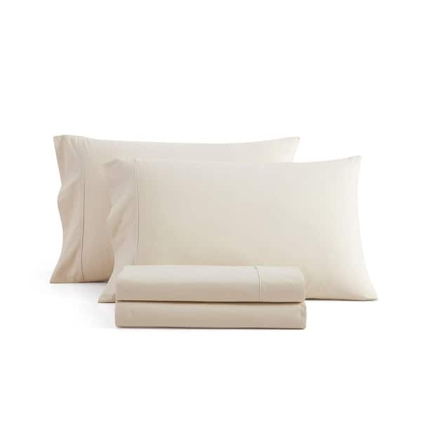 Martha Stewart Skylands Solid Cotton Sheet Set - Beige - King