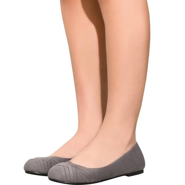 Shop Luoika Women S Wide Width Flat Shoes Comfortable Slip On
