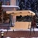 preview thumbnail 1 of 21, MCombo 3-Person Patio Swing Chair, Adjustable Canopy Hanging Swing, Removable Cushions, 4003