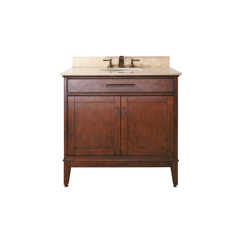 Madison 36 in. Single Sink Bathroom Vanity with Carrara Marble Top - 37"W x 22"D