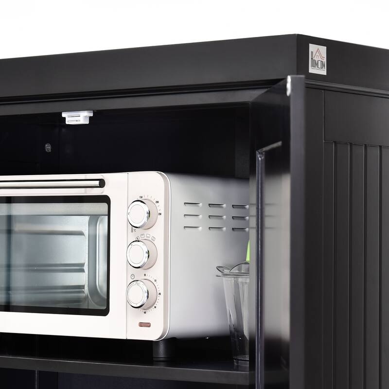 Kitchen Pantry Cabinet with 2 Double Doors, Storage Cabinet with Adjustable Shelves, Cabinet with Large Drawer