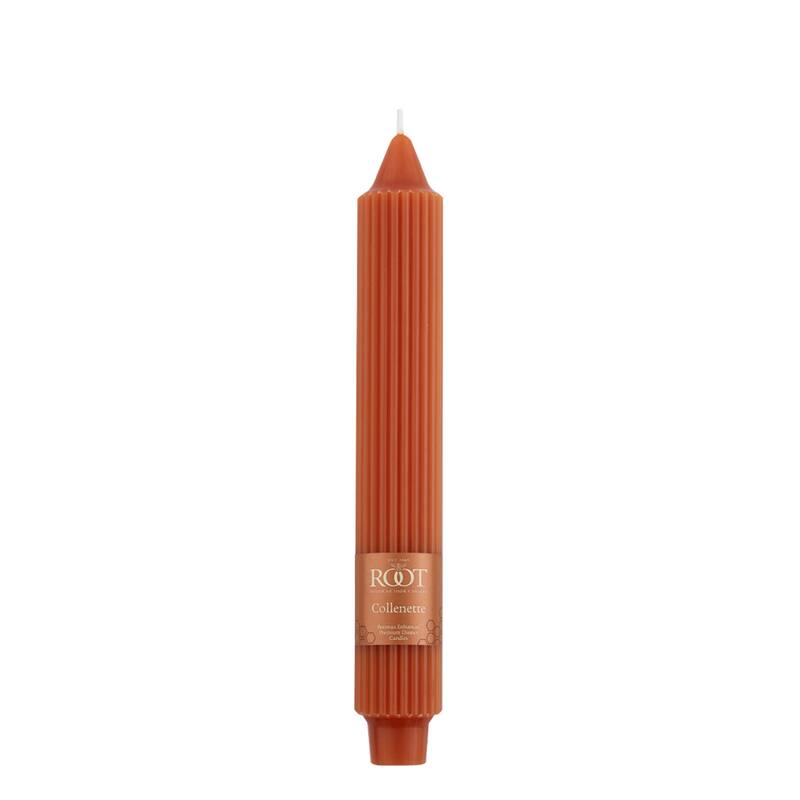 Root Unscented Grecian Collenette Taper Candles box of 4