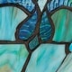 preview thumbnail 12 of 12, River of Goods Anna Metal and Blue Tiffany-Style Stained Glass Bowl Shade 13-Inch Semi-Flushmount Ceiling Light