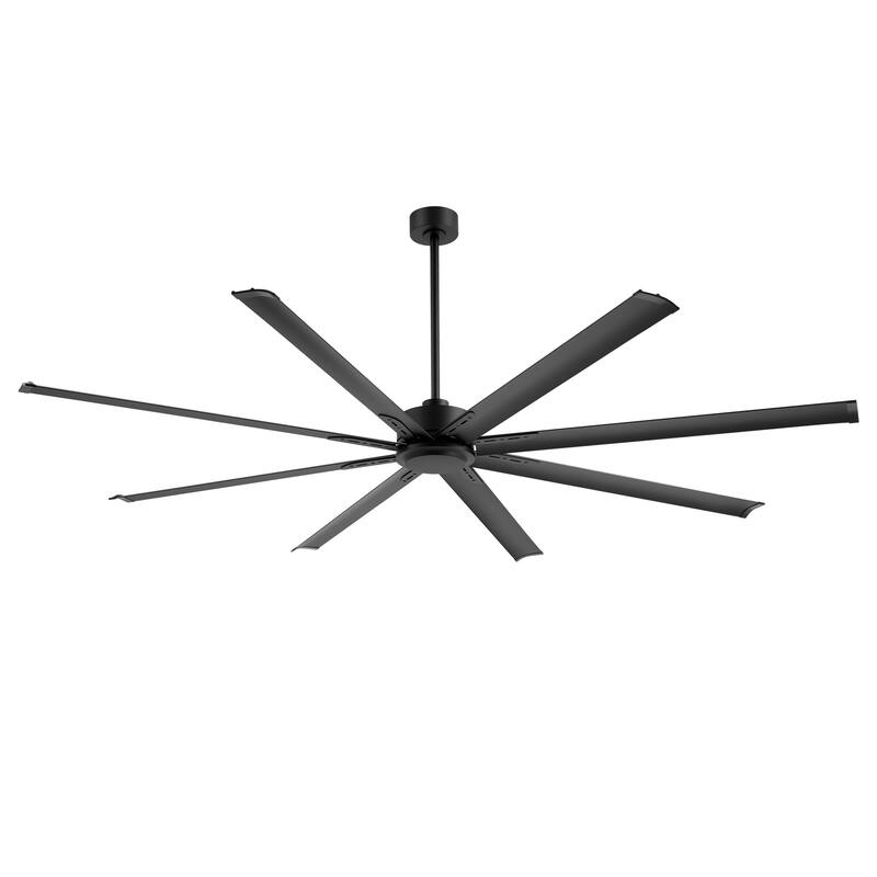 Large 72"/84"/96"/120" Black Ceiling Fan with Remote without Light-6/8 Aluminum Blades