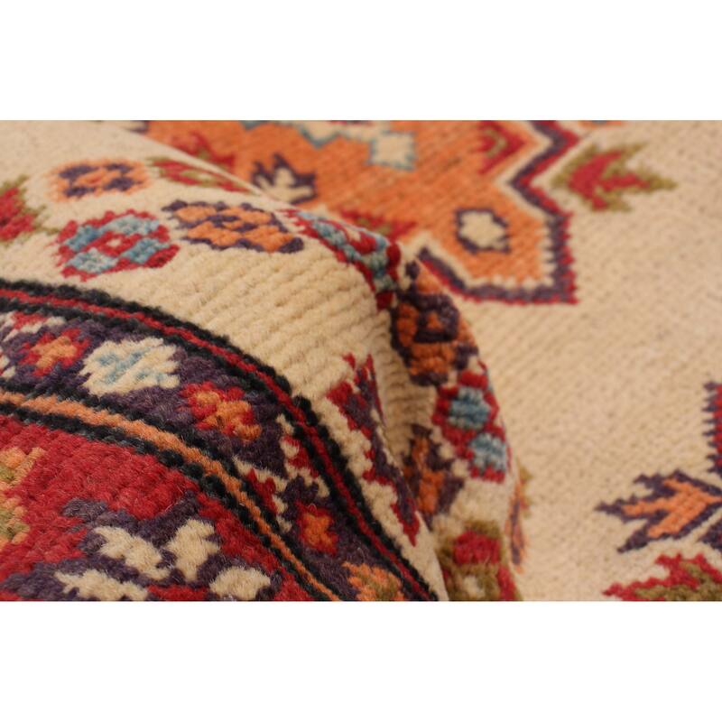 ECARPETGALLERY Hand-knotted Finest Ghazni Cream Wool Rug - 2'8 x 14'2