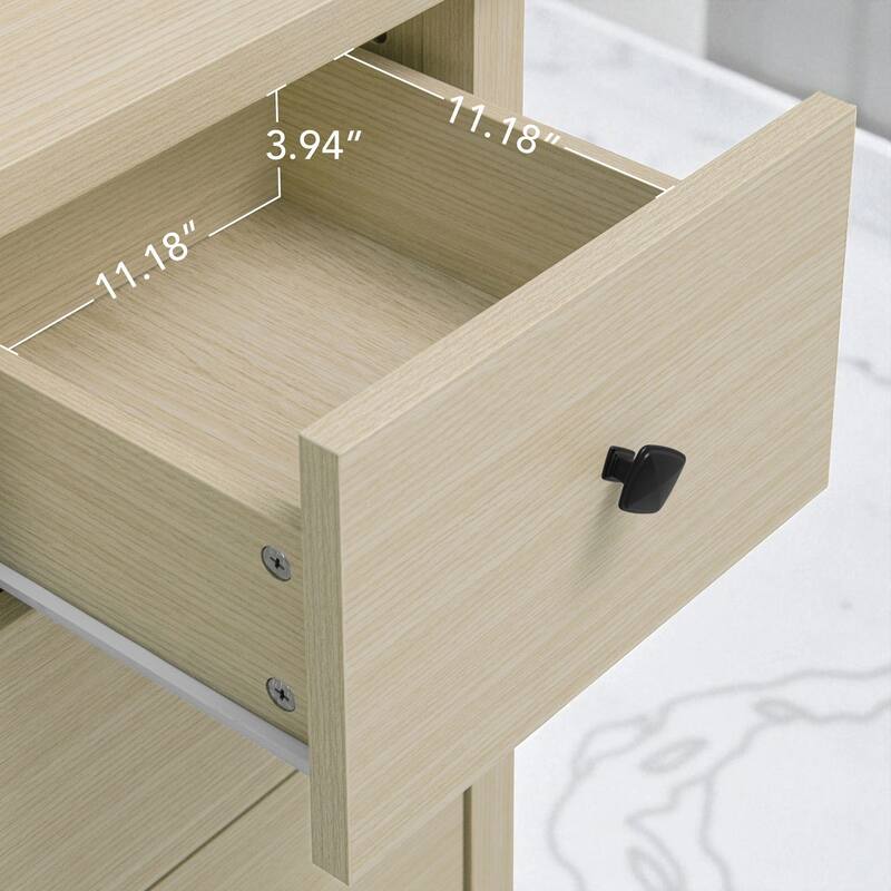 Modern 2-Door Sideboard Cabinet with 3 Drawers, Adjustable Shelf, Embossed Doors and Diamond Handles for Kitchen or Entryway