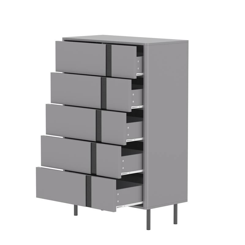 Side Cabinet with Adjustable Metal Legs - Modern Storage Solution