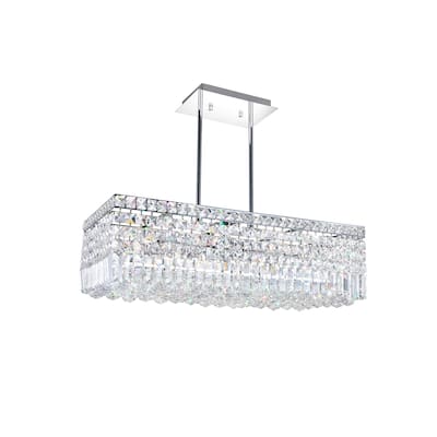 Colosseum 8 Light Down Chandelier With Chrome Finish